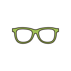 Fototapeta premium Glasses icon vector isolated on white background. Stylish Eyeglasses. Glasses icon on white background. Optical concept