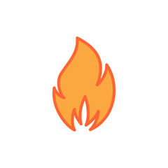 Fire icon vector. Fire flame icon template. Fire flames symbol vector sign isolated on white background