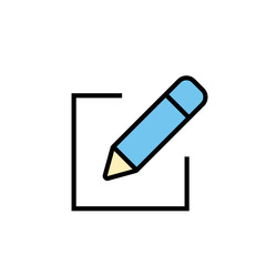 Edit icon isolated on white background. Pencil icon. sign up Icon vector