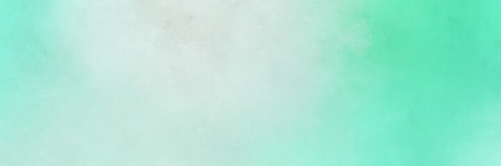 powder blue, medium aqua marine and aqua marine colored vintage abstract painted background with space for text or image. can be used as horizontal background graphic