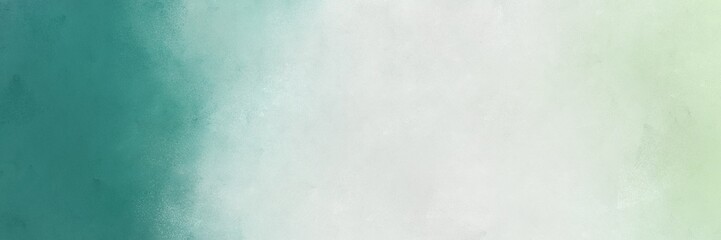light gray, teal blue and dark sea green colored vintage abstract painted background with space for text or image. can be used as header or banner