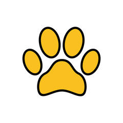 Paw icon isolated on white background. Paw Print icon