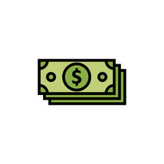 Money icon isolated on white background. Money vector icon. Dollar icon