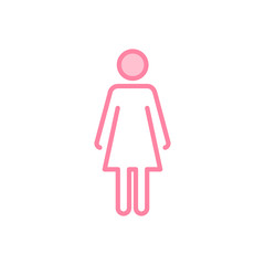 female icon. Toilet icon vector. Toilet sign. Woman restroom sign vector