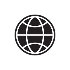 illustration of world icon, globe vector icon, flat design best globe icon 