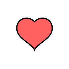 Heart icon isolated on white background. Heart vector icon. Like icon vector. Love
