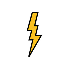 Lightning icon isolated on white background. Bolt icon vector. Energy and thunder electric icon