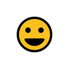 Smile icon isolated on white background. Smile vector icon. Emoticon Icon vector. Emoji