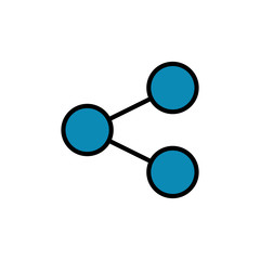 Share icon isolated on white background. Share vector icon