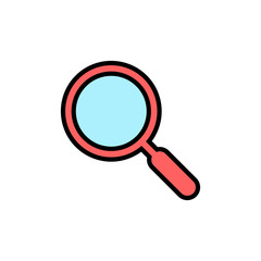 Search icon isolated on white background. Glass vector icon. search magnifying glass icon. Find