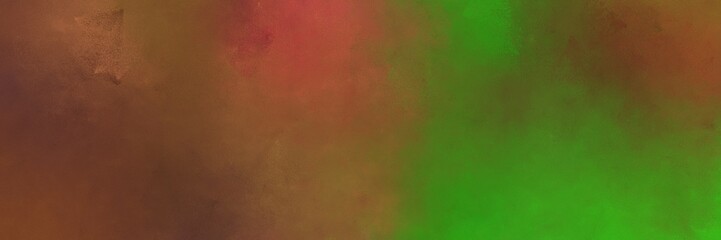 abstract painting background graphic with brown and forest green colors and space for text or image. can be used as horizontal header or banner orientation