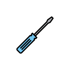 Screwdriver icon isolated on white background. Screwdriver vector icon