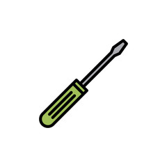 Screwdriver icon isolated on white background. Screwdriver vector icon