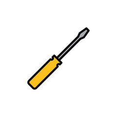 Screwdriver icon isolated on white background. Screwdriver vector icon