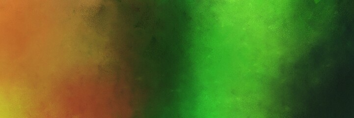 abstract painting background graphic with very dark green, bronze and lime green colors and space for text or image. can be used as horizontal header or banner orientation