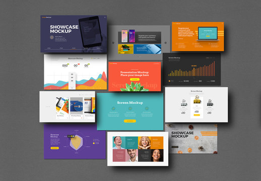 Presentation Showcase Mockup Set