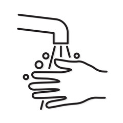 hand washing with soap -vector illustration