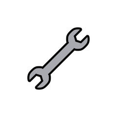 wrench icon isolated on white background. Wrench vector icon. Spanner symbol
