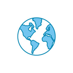 World map icon isolated on white background. World icon vector