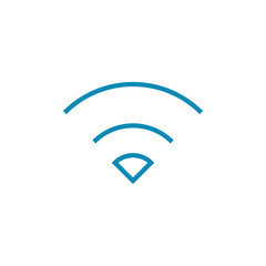 WIFI Icon isolated on white background. signal vector icon. Wireless and wifi icon or sign for remote internet access
