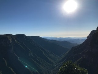 Panoramic view of canyon