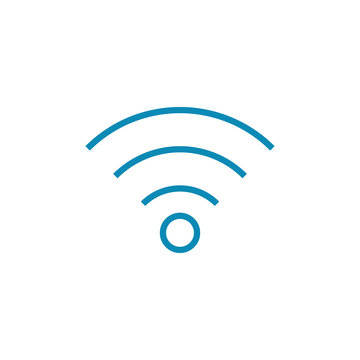 WIFI Icon isolated on white background. signal vector icon. Wireless and wifi icon or sign for remote internet access