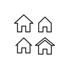 house icon in trendy flat style