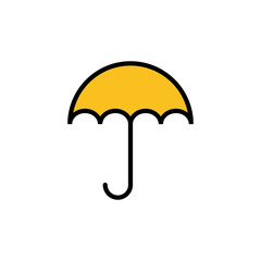 umbrella icon isolated on white background. Umbrella vector icon