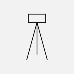 Lamp line icon. Single flat icon on white background. Vector