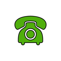 Telephone icon isolated on white background. Phone icon vector. Call icon vector.