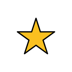 Star Icon isolated on white background. Star vector icon. Rating symbol