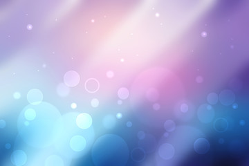 Abstract fresh vivid colorful gradient blue pink fantasy rainbow background texture with smooth rays and defocused bokeh lights. Beautiful colorful pastel texture.