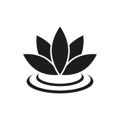 lotus vector icon, flower icon in trendy flat design 