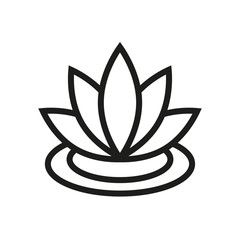 lotus vector icon, flower icon in trendy flat design 
