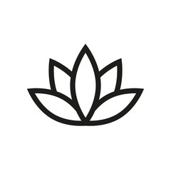 lotus vector icon, flower icon in trendy flat design 