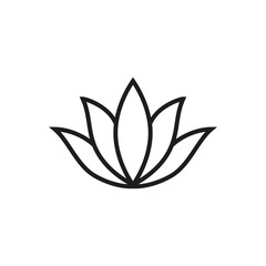 lotus vector icon, flower icon in trendy flat design 