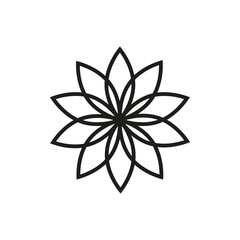 lotus vector icon, flower icon in trendy flat design 