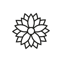 lotus vector icon, flower icon in trendy flat design 