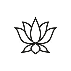 lotus vector icon, flower icon in trendy flat design 
