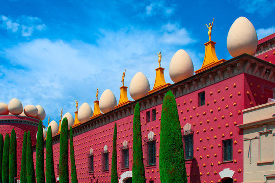 FIGUERAS, SPAIN - JUNE 15, 2014: Dali Museum in Figueres, Spain. Museum was opened on September 28, 1974 and houses largest collection of works by Salvador Dali.