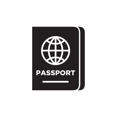 passport icon in trendy flat design