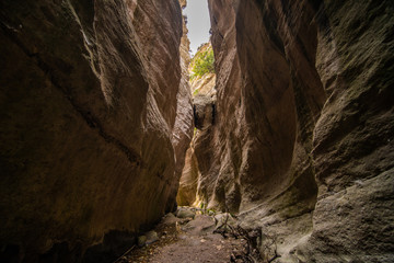 Beautiful Avakas Gorge valley during trekking. Landscape taken on Cyprus island.