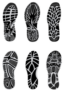 prints of shoes vector