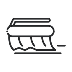 cleaning, hand brush laundry domestic hygiene line style icon