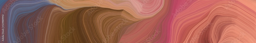 Aufkleber wide colored background banner with moderate red, old mauve and light coral color. smooth swirl wave