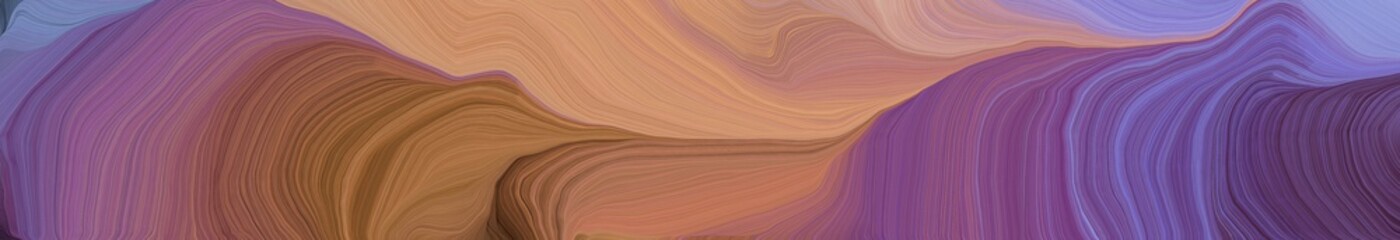 wide colored background banner with antique fuchsia, medium purple and dark salmon color. modern waves background design