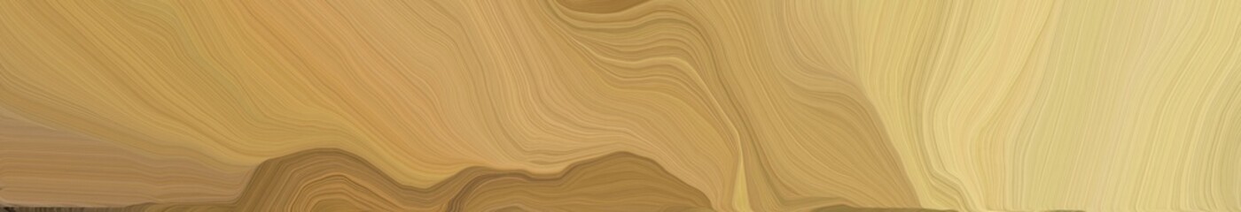 Naklejka premium wide colored background banner with dark khaki, peru and burly wood color. curvy background illustration