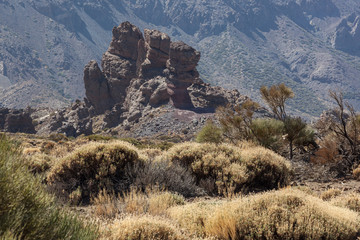 Amazing rock formations of the Teide National Park (World Heritage Site), Tenerife, Canary Islands, Spain.