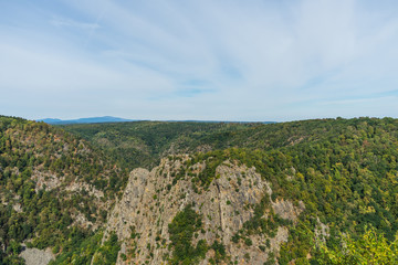 Rosstrappe mountains near Thale in the Harz Mountains