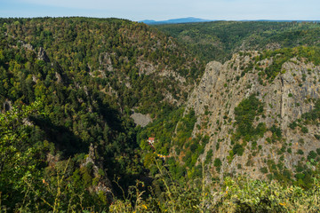 Rosstrappe mountains near Thale in the Harz Mountains